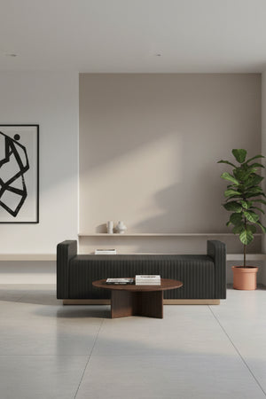   Modern European furniture - Channel-Tufted Fabric Bench - www.oroa.com | Oroa.com