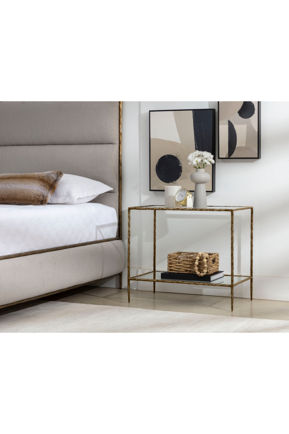   Modern European furniture - Hand-hammered Metal Nightstand - www.oroa.com | Oroa.com