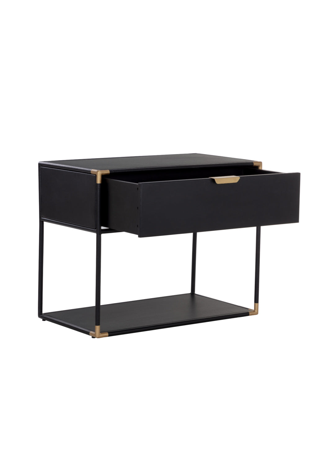   Modern European furniture - Minimalist Black & Brass Nightstand - www.oroa.com | Oroa.com