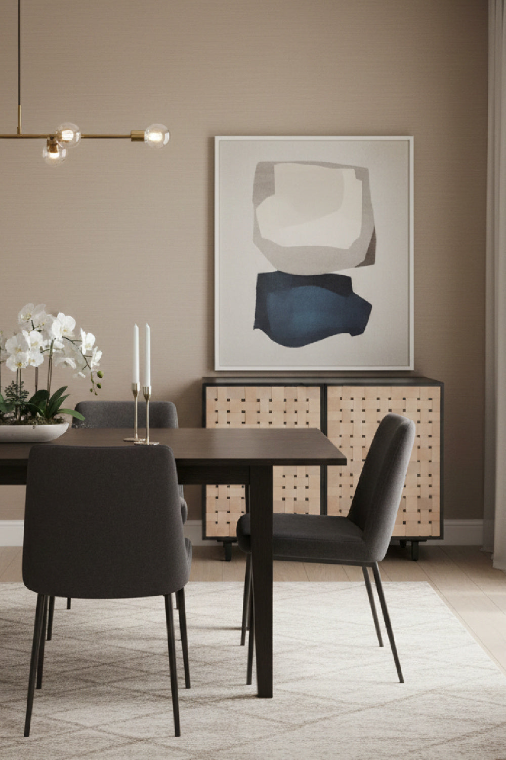   Modern European furniture - Sueded Tan Leather Sideboard - www.oroa.com | Oroa.com