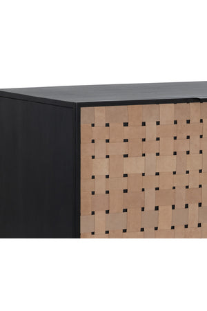   Modern European furniture - Sueded Tan Leather Sideboard - www.oroa.com | Oroa.com