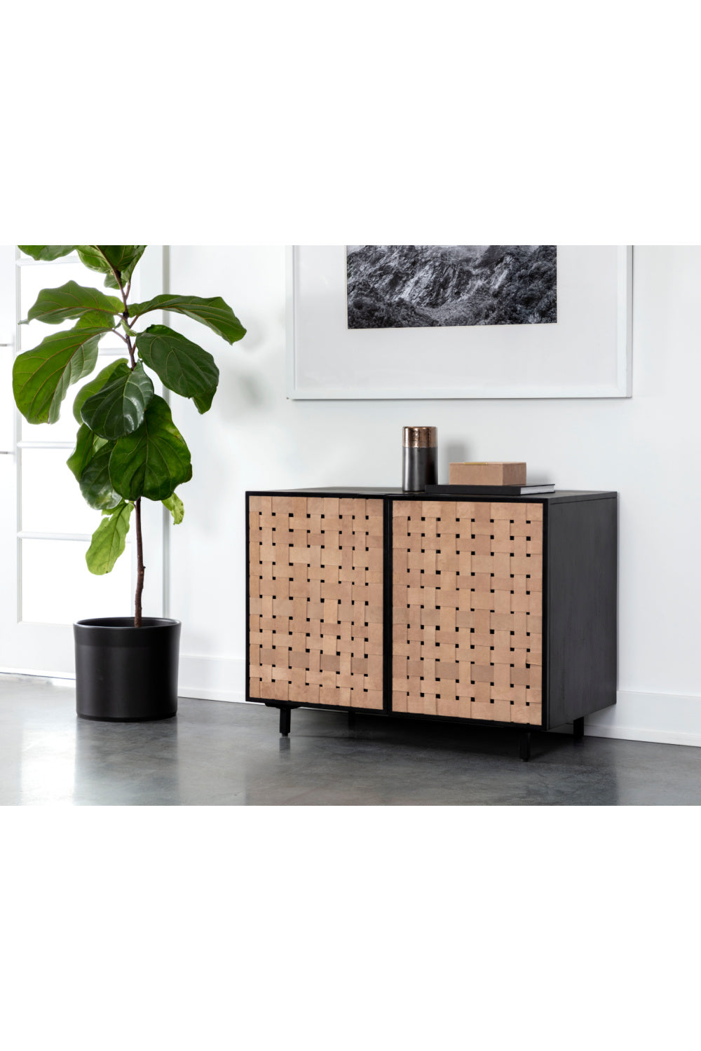   Modern European furniture - Sueded Tan Leather Sideboard - www.oroa.com | Oroa.com