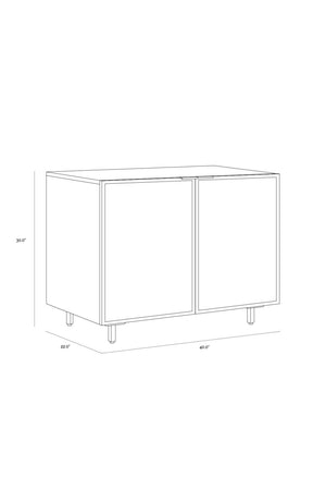   Modern European furniture - Sueded Tan Leather Sideboard - www.oroa.com | Oroa.com