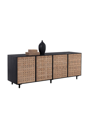   Modern European furniture - Sueded Tan Leather Sideboard - www.oroa.com | Oroa.com