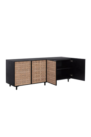   Modern European furniture - Sueded Tan Leather Sideboard - www.oroa.com | Oroa.com