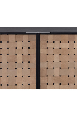   Modern European furniture - Sueded Tan Leather Sideboard - www.oroa.com | Oroa.com
