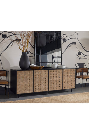   Modern European furniture - Sueded Tan Leather Sideboard - www.oroa.com | Oroa.com