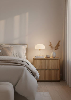   Modern European furniture - Reeded Oak 2-Drawer Nightstand - www.oroa.com | Oroa.com