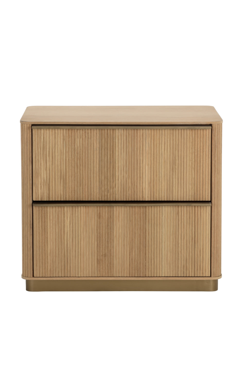   Modern European furniture - Reeded Oak 2-Drawer Nightstand - www.oroa.com | Oroa.com