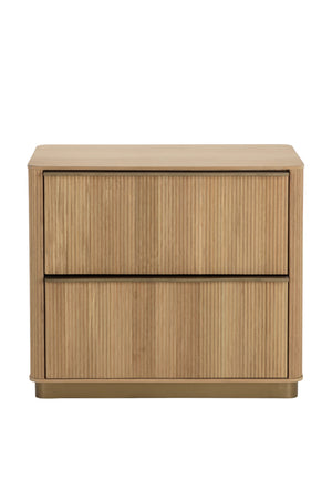   Modern European furniture - Reeded Oak 2-Drawer Nightstand - www.oroa.com | Oroa.com