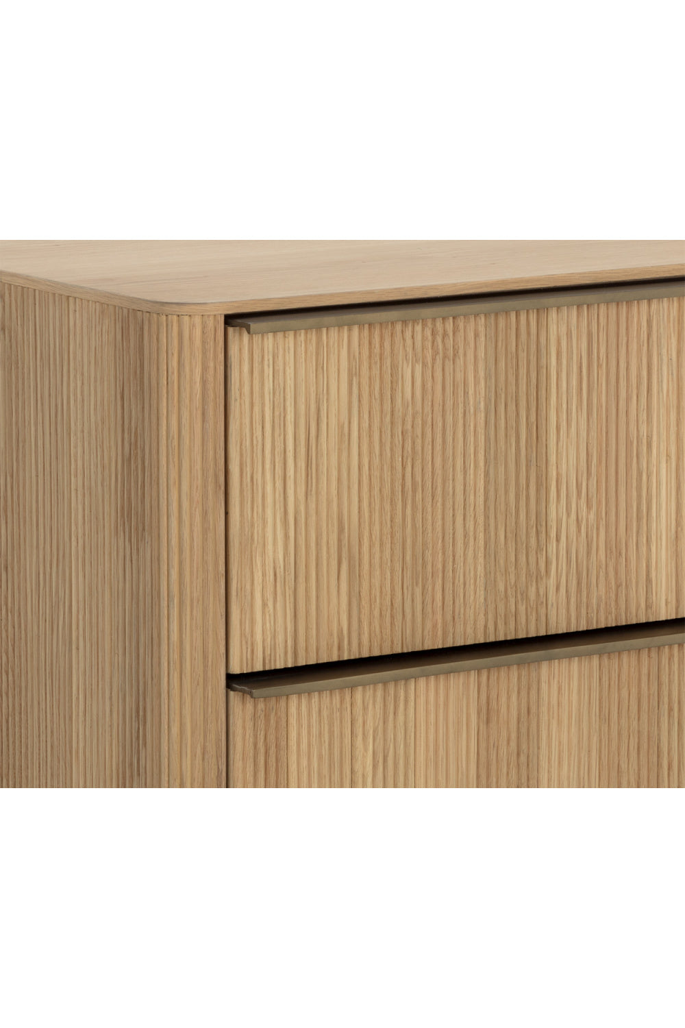   Modern European furniture - Reeded Oak 2-Drawer Nightstand - www.oroa.com | Oroa.com