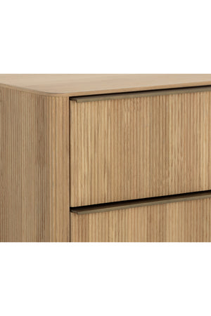   Modern European furniture - Reeded Oak 2-Drawer Nightstand - www.oroa.com | Oroa.com