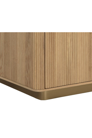   Modern European furniture - Reeded Oak 2-Drawer Nightstand - www.oroa.com | Oroa.com