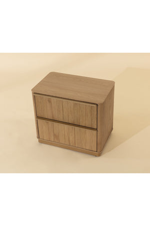   Modern European furniture - Reeded Oak 2-Drawer Nightstand - www.oroa.com | Oroa.com