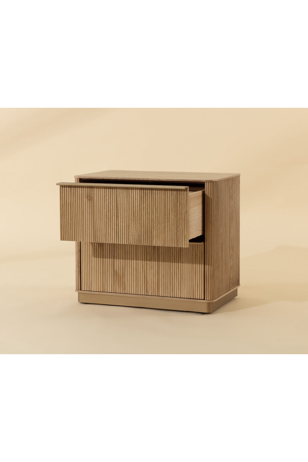   Modern European furniture - Reeded Oak 2-Drawer Nightstand - www.oroa.com | Oroa.com