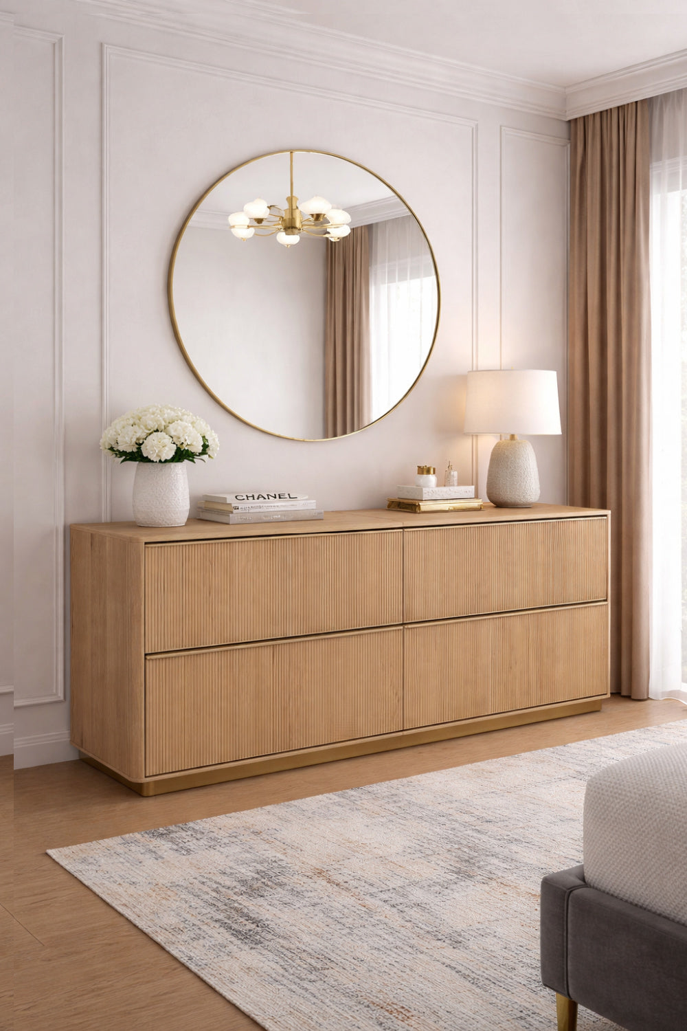   Modern European furniture - Reeded Oak 4-Drawer Dresser - www.oroa.com | Oroa.com