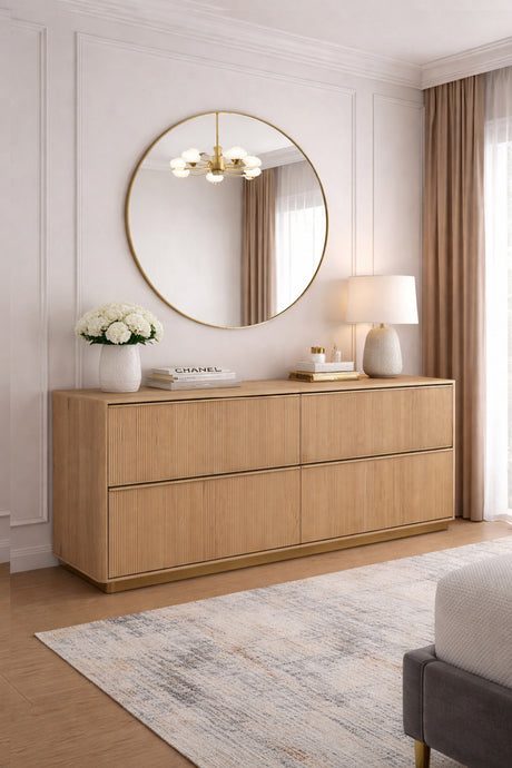  Modern European furniture - Reeded Oak 4-Drawer Dresser - www.oroa.com | Oroa.com