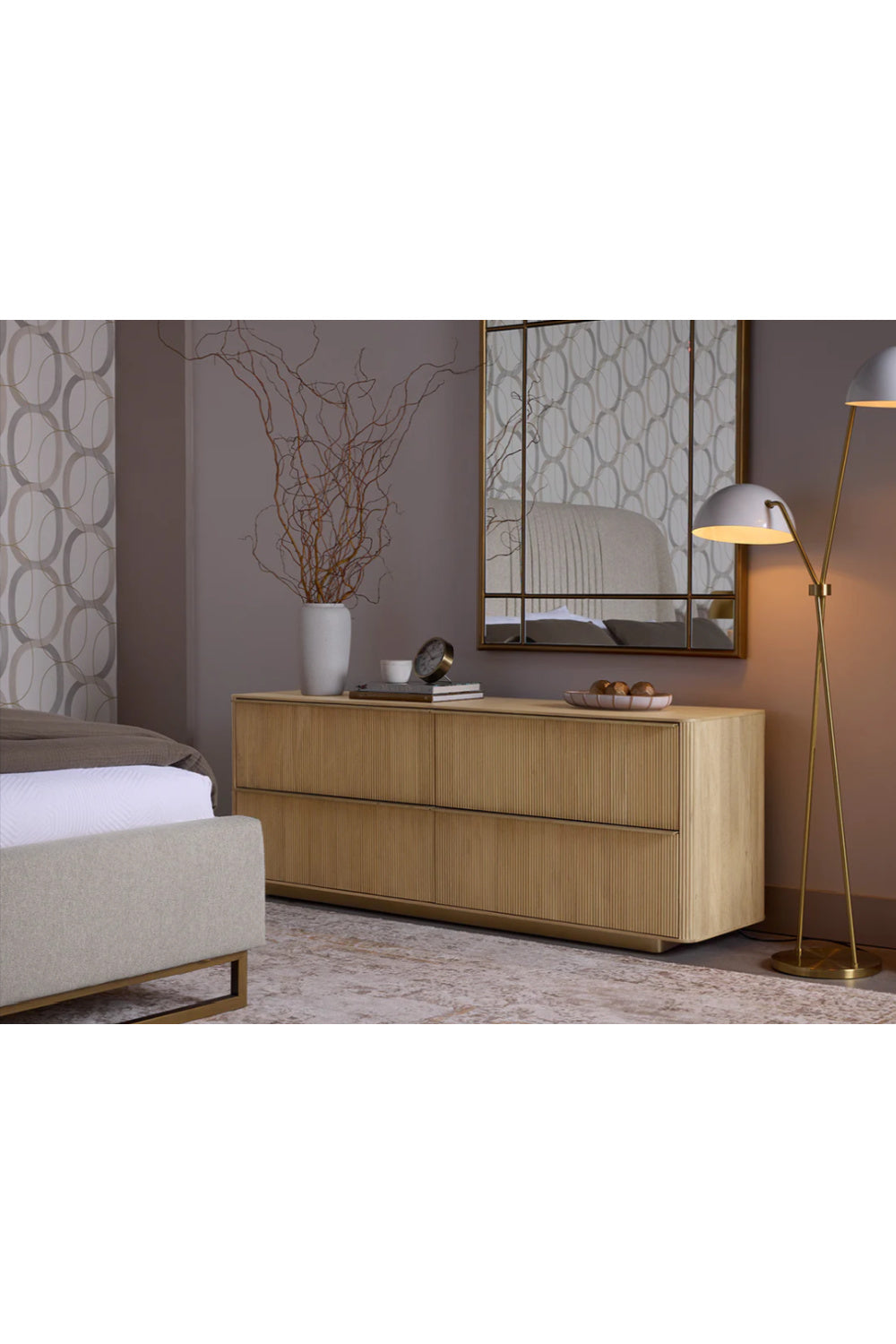   Modern European furniture - Reeded Oak 4-Drawer Dresser - www.oroa.com | Oroa.com