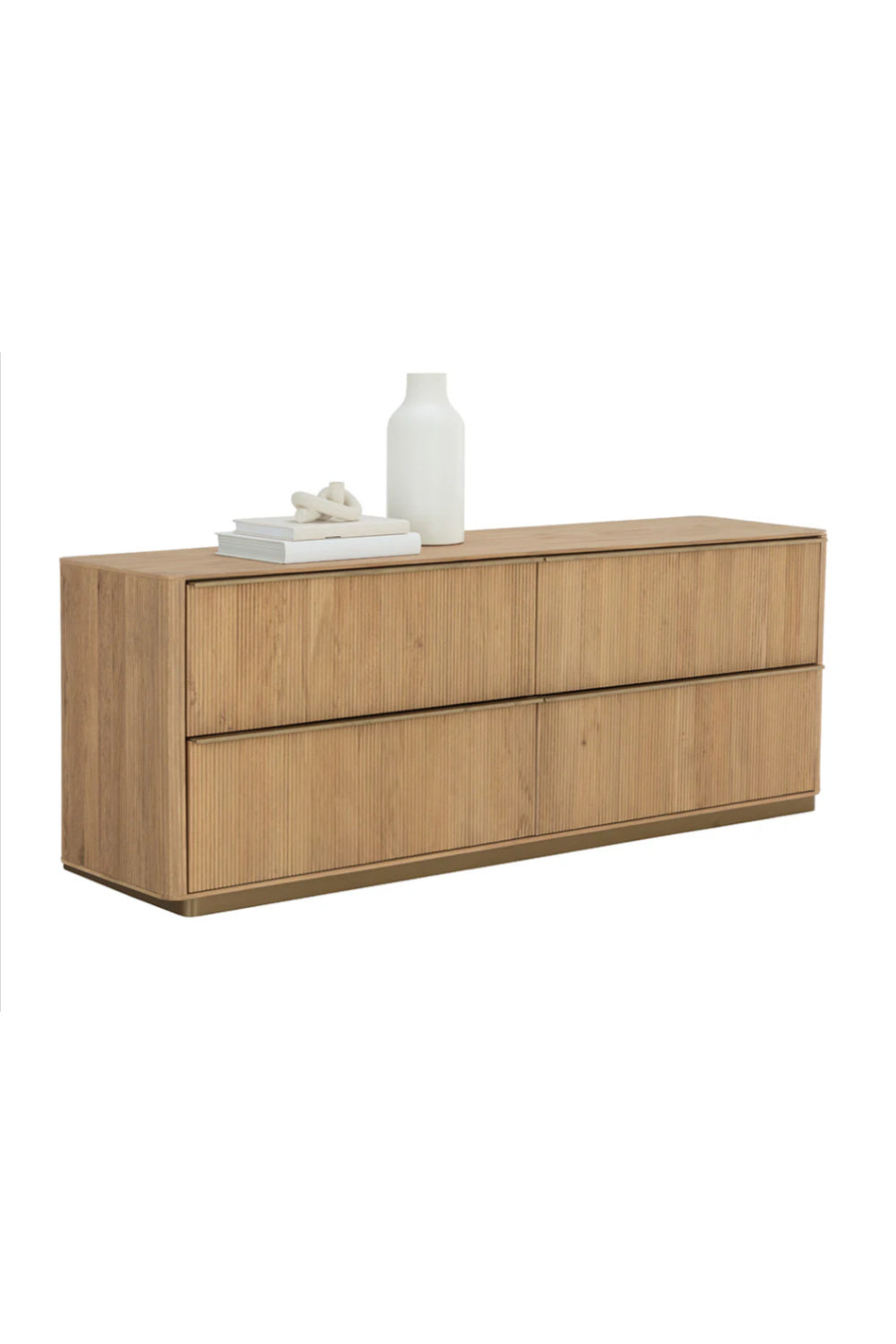   Modern European furniture - Reeded Oak 4-Drawer Dresser - www.oroa.com | Oroa.com