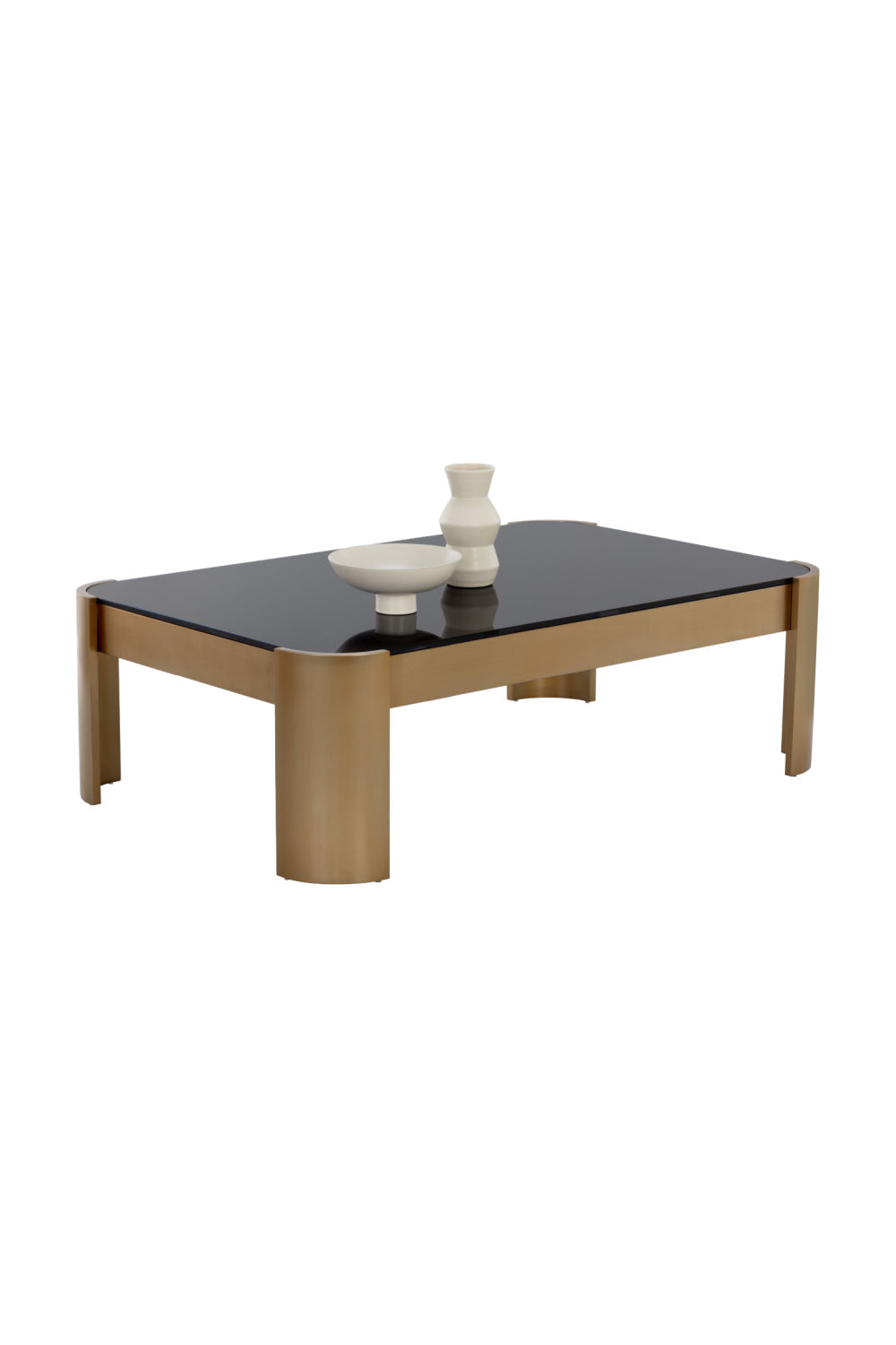   Modern European furniture - Black Glass Rectangular Coffee Table - www.oroa.com | Oroa.com