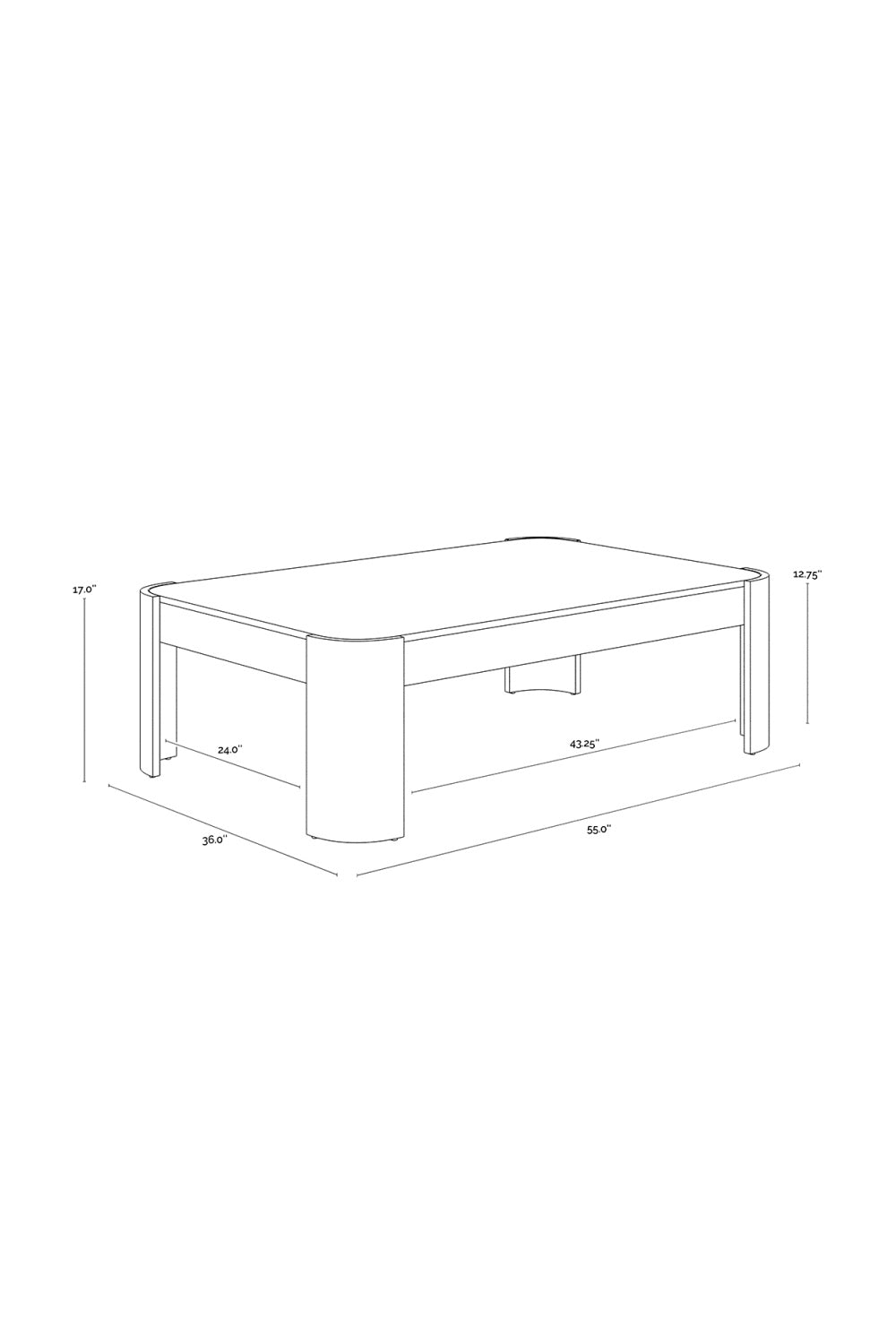   Modern European furniture - Black Glass Rectangular Coffee Table - www.oroa.com | Oroa.com