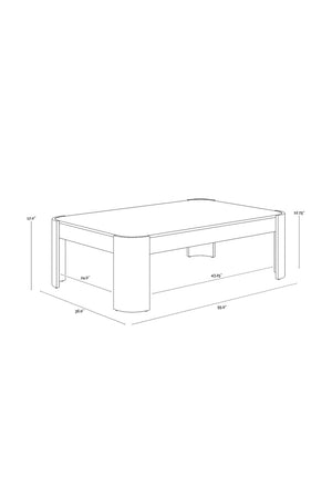   Modern European furniture - Black Glass Rectangular Coffee Table - www.oroa.com | Oroa.com