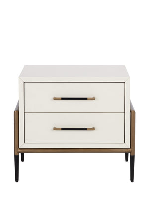   Modern European furniture - Acacia Veneer 2-Drawer Nightstand - www.oroa.com | Oroa.com