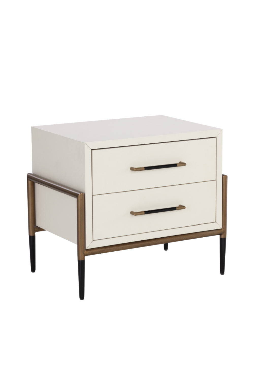   Modern European furniture - Acacia Veneer 2-Drawer Nightstand - www.oroa.com | Oroa.com