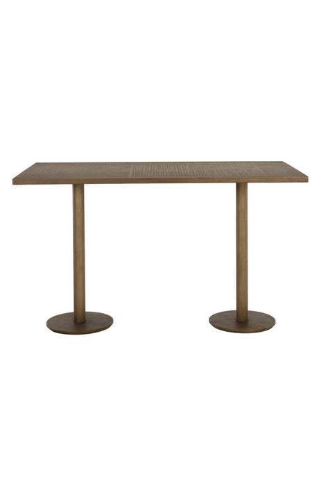   Modern European furniture - Antique Brass Rectangular Bar Table - www.oroa.com | Oroa.com