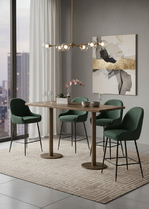   Modern European furniture - Antique Brass Rectangular Bar Table - www.oroa.com | Oroa.com