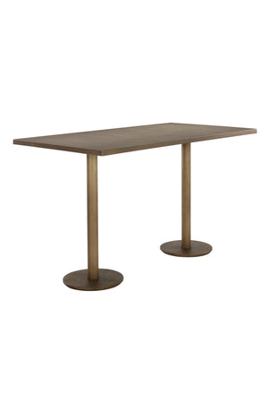   Modern European furniture - Antique Brass Rectangular Bar Table - www.oroa.com | Oroa.com