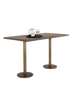   Modern European furniture - Antique Brass Rectangular Bar Table - www.oroa.com | Oroa.com