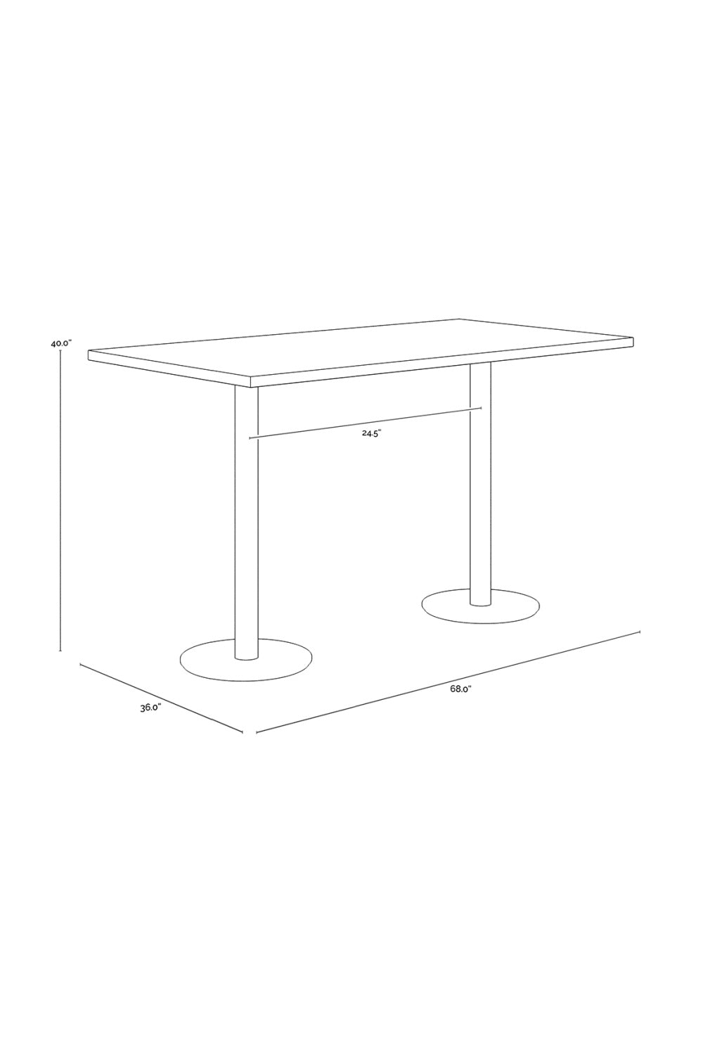   Modern European furniture - Antique Brass Rectangular Bar Table - www.oroa.com | Oroa.com