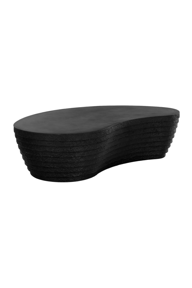 Modern European furniture - Black Curved Indoor/Outdoor Coffee Table - www.oroa.com