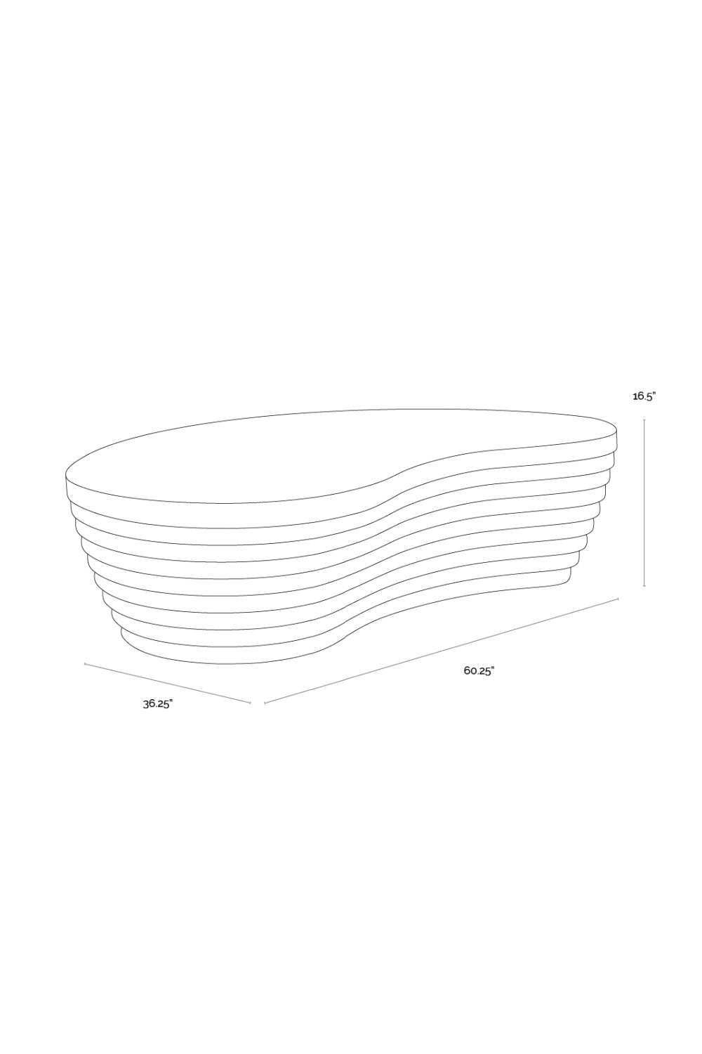   Modern European furniture - Black Curved Indoor/Outdoor Coffee Table - www.oroa.com | Oroa.com