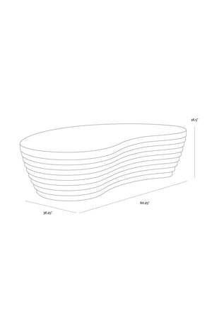   Modern European furniture - Black Curved Indoor/Outdoor Coffee Table - www.oroa.com | Oroa.com