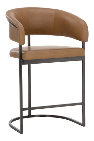   Modern European furniture - Brown Cantilevered Counter Stool - www.oroa.com | Oroa.com