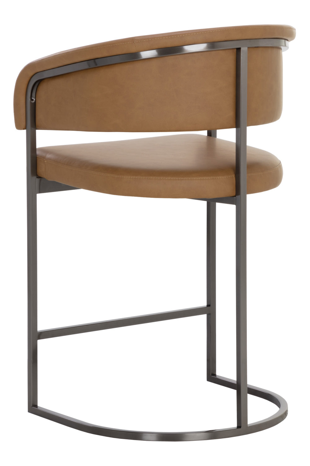  Modern European furniture - Brown Cantilevered Counter Stool - www.oroa.com | Oroa.com