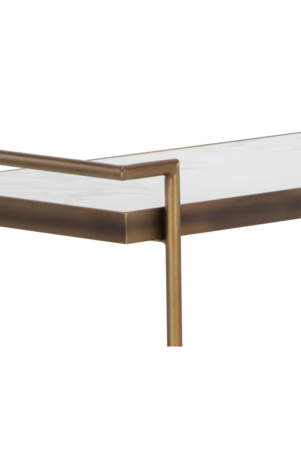   Modern European furniture - White Marble Look Bar Cart - www.oroa.com | Oroa.com