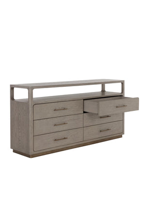   Modern European furniture - 6-Drawer Oak Veneer Dresser - www.oroa.com | Oroa.com