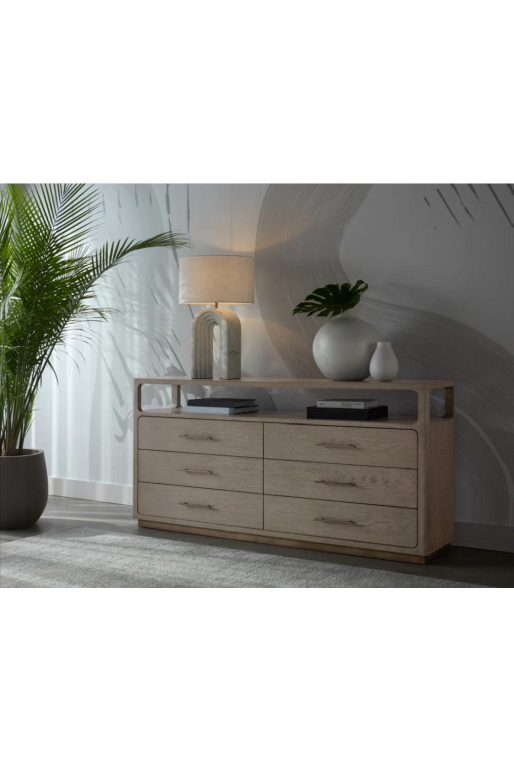   Modern European furniture - 6-Drawer Oak Veneer Dresser - www.oroa.com | Oroa.com