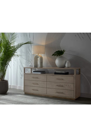   Modern European furniture - 6-Drawer Oak Veneer Dresser - www.oroa.com | Oroa.com