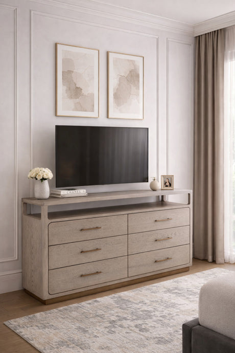   Modern European furniture - 6-Drawer Oak Veneer Dresser - www.oroa.com | Oroa.com