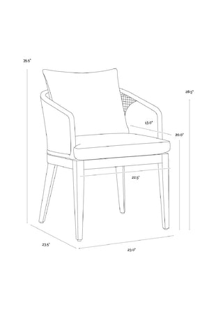   Modern European furniture - Contemporary Indoor/Outdoor Weave & Teak Dining Chair - www.oroa.com | Oroa.com