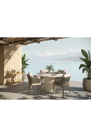   Modern European furniture - Contemporary Indoor/Outdoor Weave & Teak Dining Chair - www.oroa.com | Oroa.com