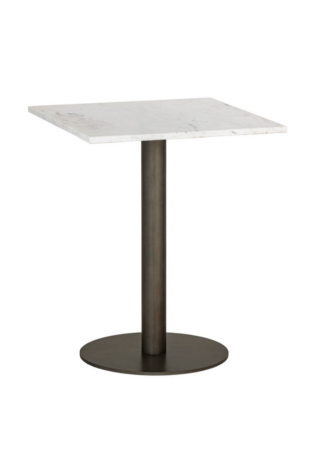 Modern European furniture - Square White Marble Bistro Table S - www.oroa.com