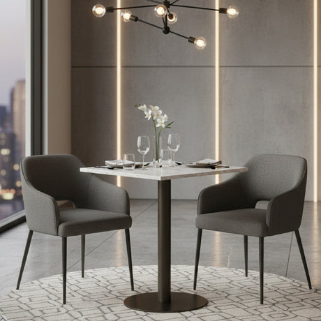   Modern European furniture - Square White Marble Bistro Table S - www.oroa.com | Oroa.com