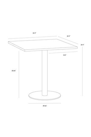   Modern European furniture - Square White Marble Bistro Table L - www.oroa.com | Oroa.com