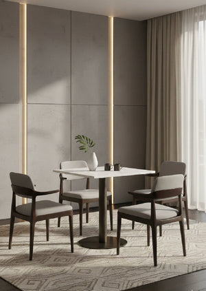   Modern European furniture - Square White Marble Bistro Table L - www.oroa.com | Oroa.com
