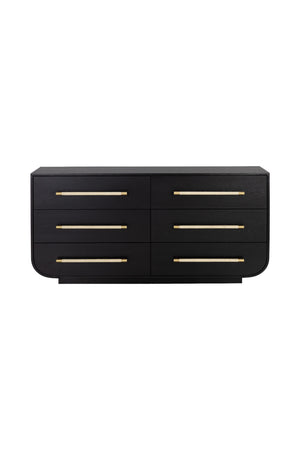   Modern European furniture - Black Oak 6-Drawer Dresser - www.oroa.com | Oroa.com